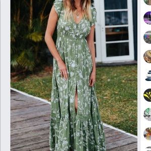Jaase Green Maxi Dress